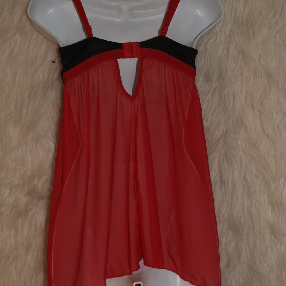 SIZE M LINGERIE Red Sheer BY BODY JEWELS USED FOR PHOTO SHOOT - Picture 5 of 8